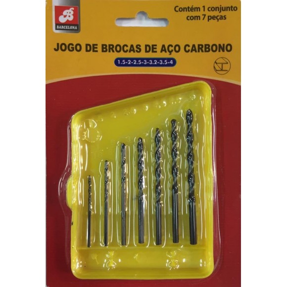 BAR-58512-1 JOGO DE BROCA AÇO CARBONO 7PCS BARCELONA