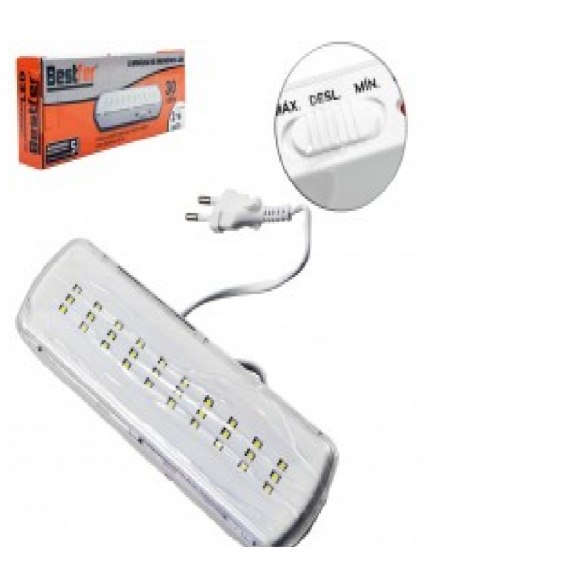 LEDE1003 LUMINARIA DE EMERGÊNCIA 30 LEDS BESTFER