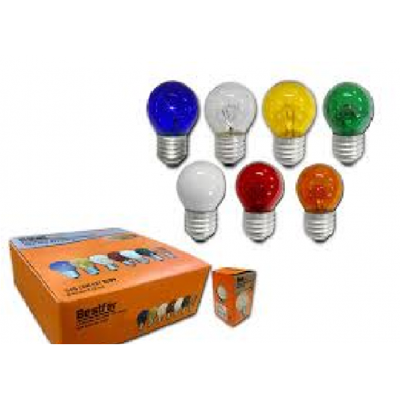  LÂMPADA BOLINHA COLORIDO DECORATIVA 15W 127V BESTFER