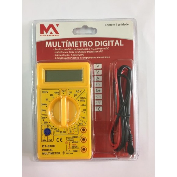  MULTIMETRO DIGITAL DT-830D MAXMIDIA